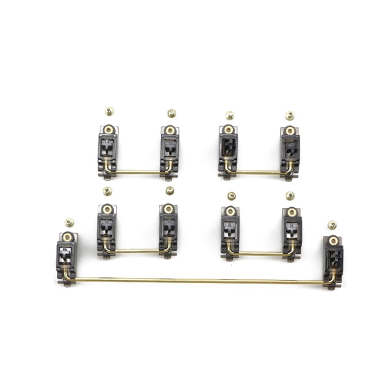 Set 5 Bộ Ổn Định Dây Bàn Phím V2 2U 6.25U Màu Vàng Đen Trong Mờ