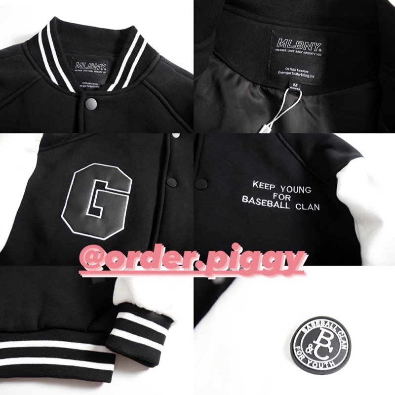 Áo Khoác MLBNY Jacket Nỉ Logo G - Chính Hãng