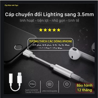 Cáp Chuyển đổi Lightning Sang Chân 3.5mm - Có Hỗ Trợ Cuộc Gọi, Mic