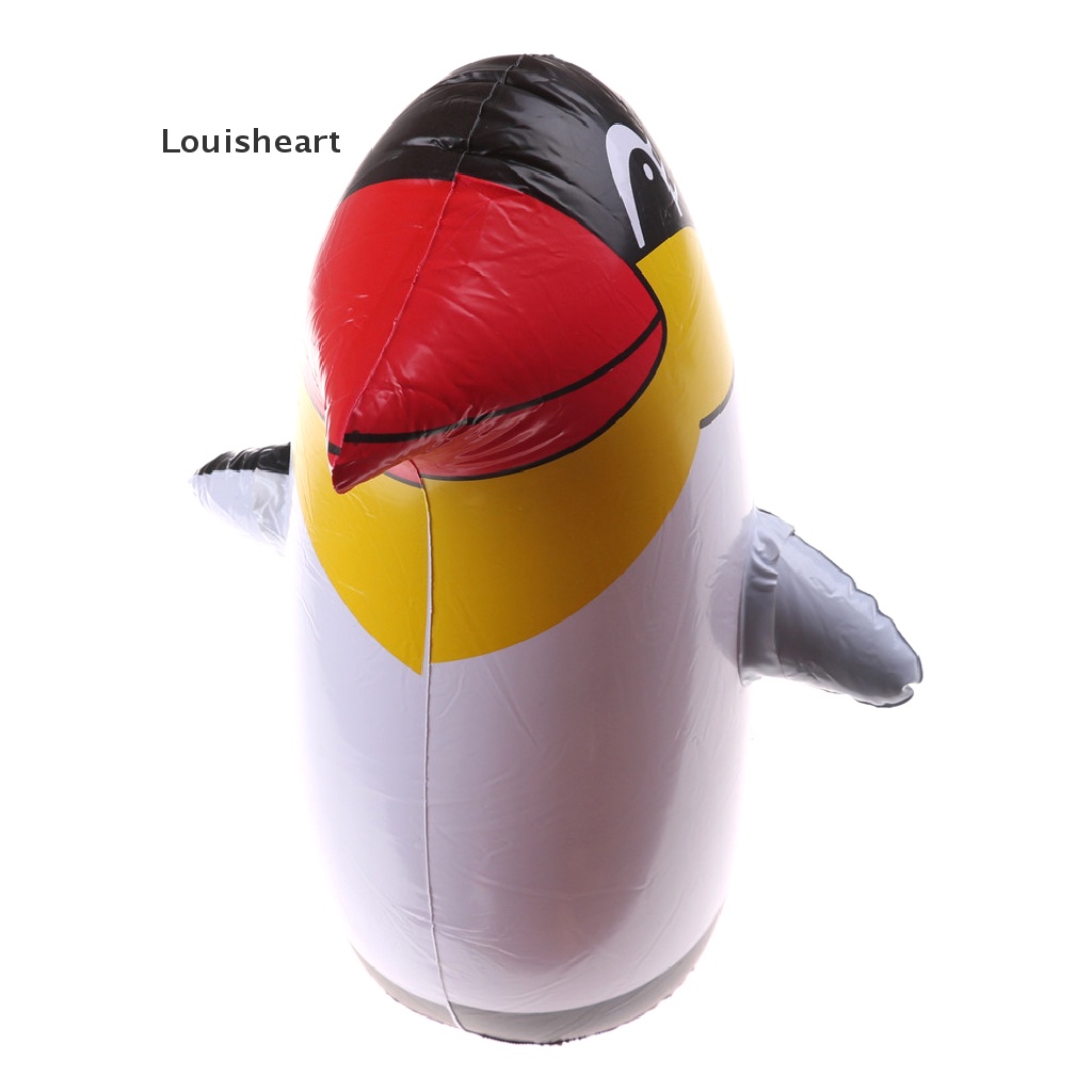 Đồ Chơi Lật Đật Bơm Hơi Hình Cá Heo / Chim Cánh Cụt / Chim Cánh Cụt Bằng Pvc 36cm Có Thể Bơm Phồng Mới Cho Bé