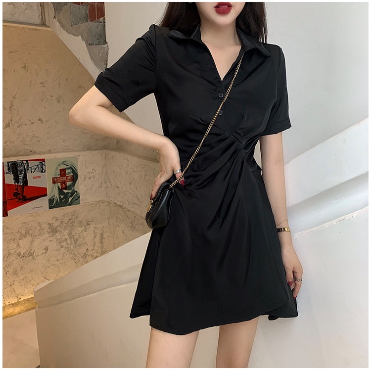 Đầm ngắn dáng ôm thiết kế lệch tà thời trang mùa hè 2021 cho nữ