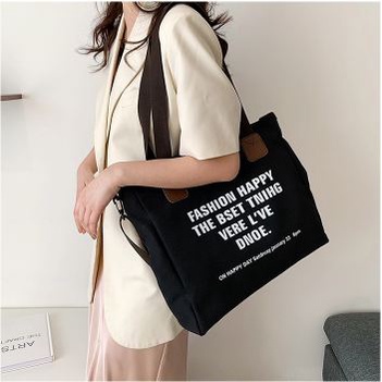 Túi đeo chéo, vải canvas cỡ lớn, phong cách ulzzang cá tính năng động- Diem Store- T5