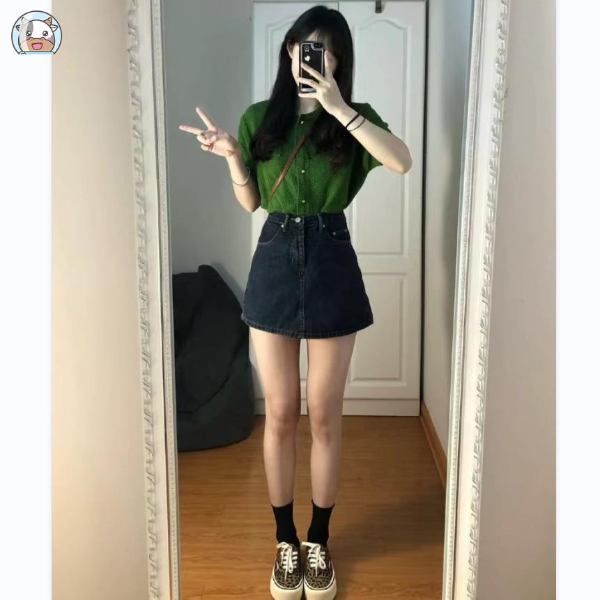 Chân Váy Chữ A Eo Cao Chống Chói Thời Trang Mùa Hè Mới
