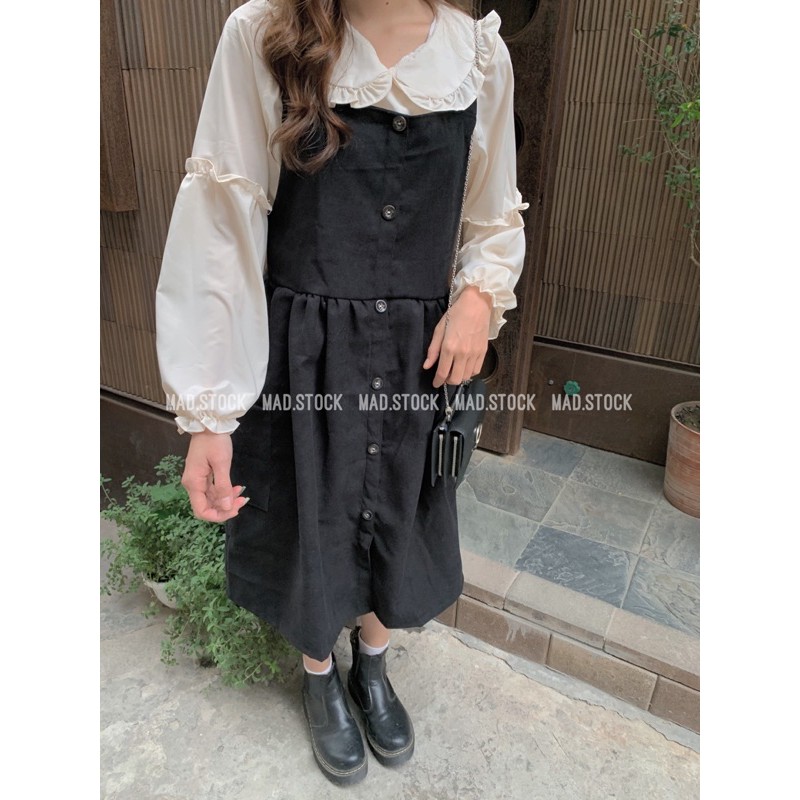 🌿 Set yếm tiểu thư Vintage 💚 | BigBuy360 - bigbuy360.vn