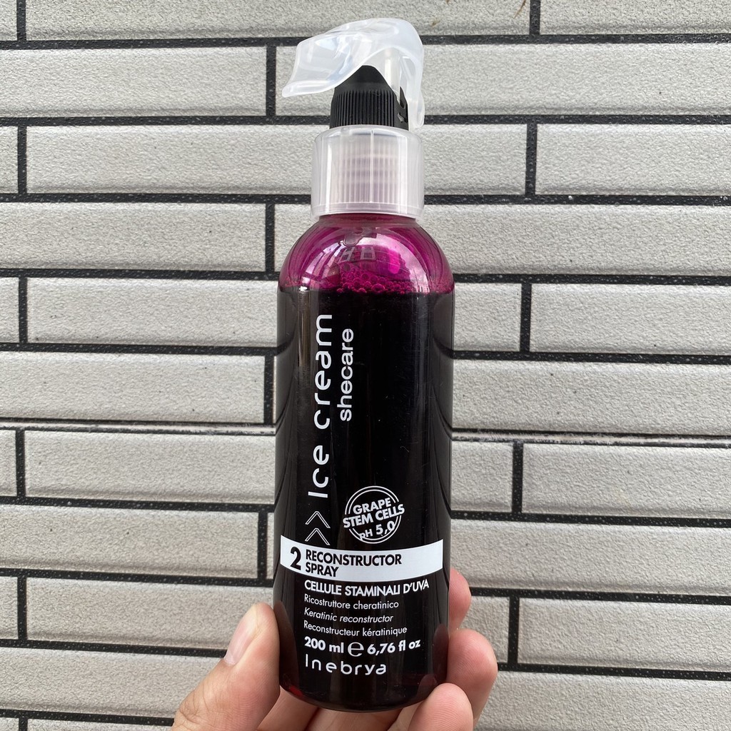 [#inebrya] Xịt dưỡng khôi phục, tái tạo dành cho tóc yếu hỏng Reconstructor Spray Inebrya 200ml