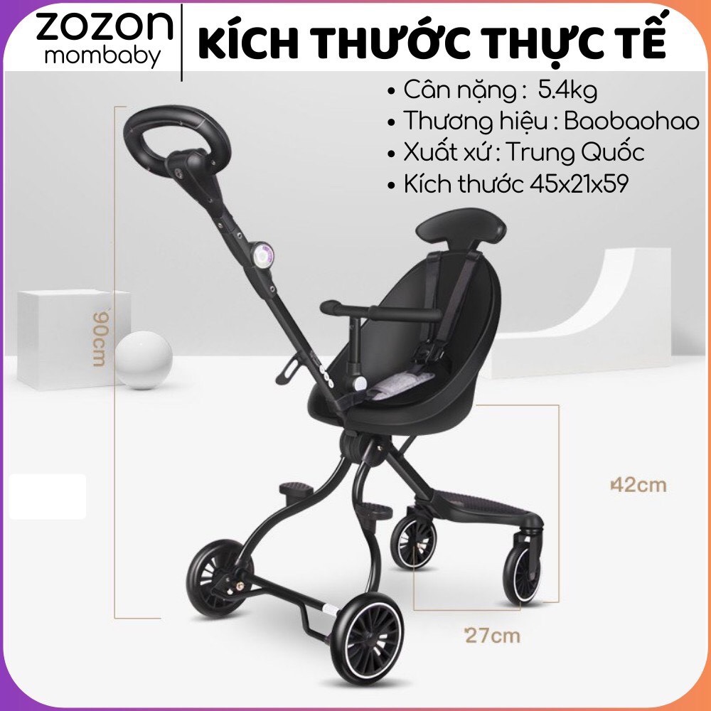 [CHÍNH HÃNG] Xe Đẩy 2 Chiều Gấp Gọn Baobaohao V3