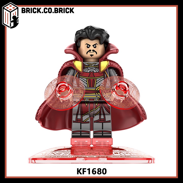 Đồ chơi Lắp ráp Nhân vật Bác sĩ Lạ Doctor Strange Vũ Trụ Hỗn Loạn Đế Tròn Trong suốt Mới Wong Mordo KF6157