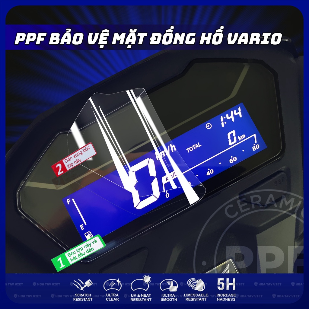 Miếng dán VARIO PPF Miếng dán bảo vệ mặt đồng hồ xe Vario 2018 - 2023