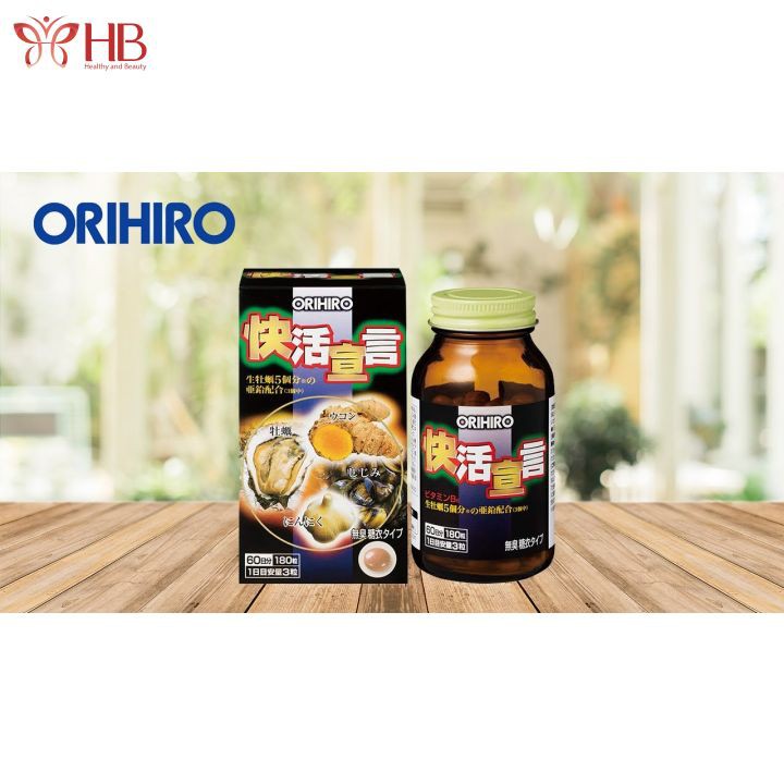 [Chính Hãng] Viên uống Orihiro Vitality 180 viên - Bổ sung Hàu Nhật Tươi Tỏi Nghệ Orihiro