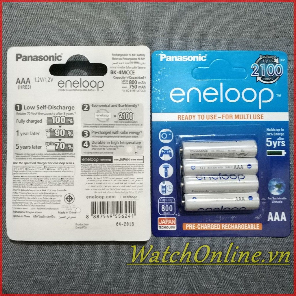 [Tặng hộp đựng] Pin sạc AAA Eneloop