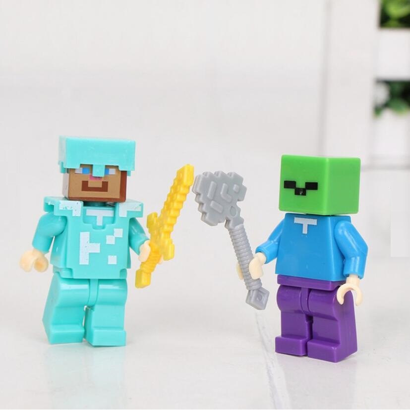 Set 6 Mô Hình Mô Phỏng Nhân Vật Trong game minecraft