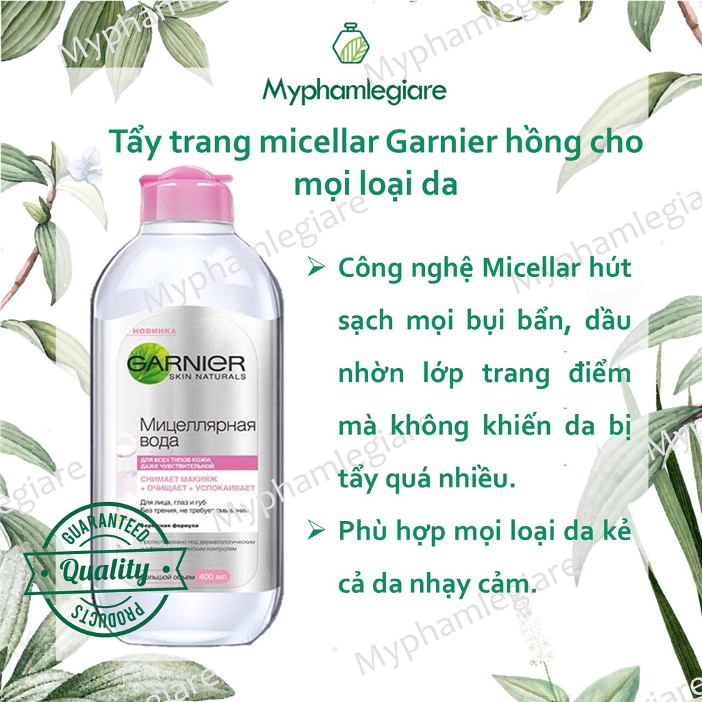 Tẩy trang Garnier Hồng_Tẩy trang Garnier Micellar Cleansing Water | BigBuy360 - bigbuy360.vn