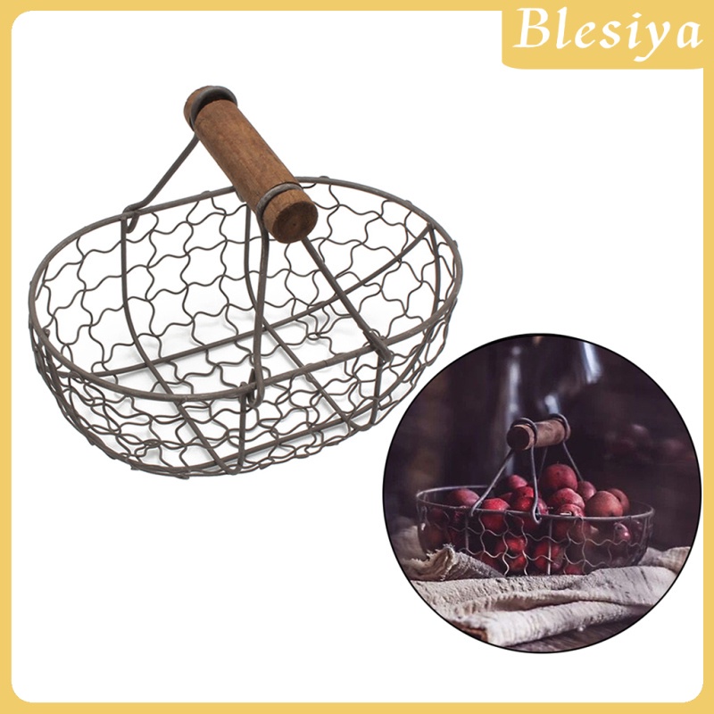 Rổ Kim Loại Đựng Bánh Mì / Trái Cây / Rau Củ Màu Đen