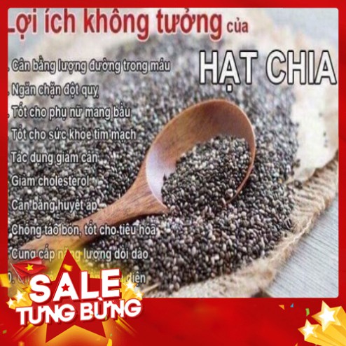 Giá rẻ nhất 1kg hạt chia Úc đen (2 gói 500g) hàng chuẩn