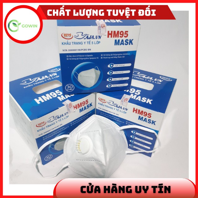 [Chuẩn Tốt] Khẩu Trang N95 KN95 HM95 Mask Xuân Lai 5 Lớp Chống Bụi Mịn PM2.5 Ôm Sát Có kẹp Kim Loại Chắc Chắn Ở Sống Mũi