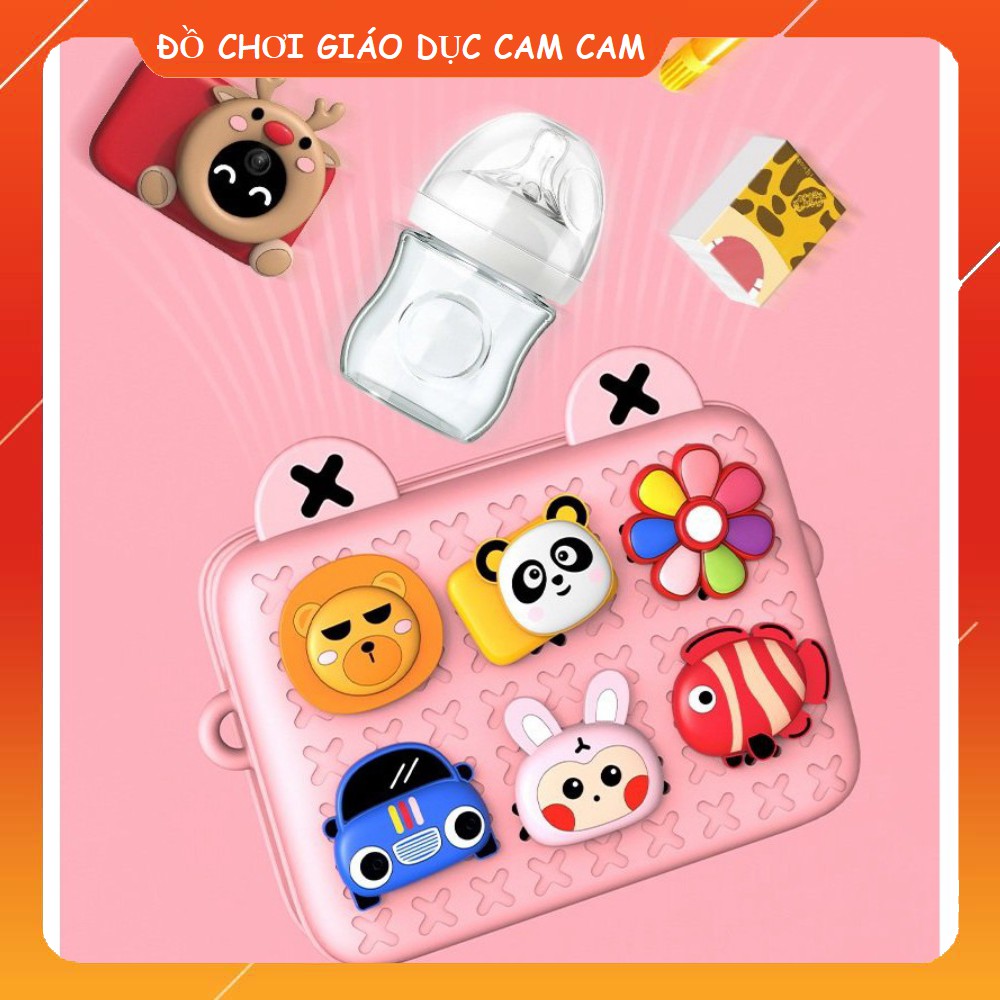 Túi đeo chéo ⚡chống thấm nước⚡ ngăn rộng vừa đeo chéo vừa cầm tay được gắn sticker siêu kute