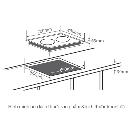 Bếp đôi từ  hồng ngoại Sunhouse Apex APB9911A Hàng chính hãng bảo hành tại nhà Hàng chính hãng