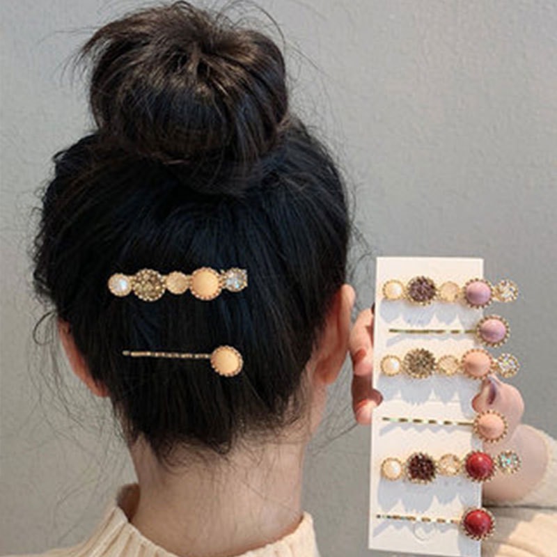 Kẹp Tóc Nữ - Set 2 Kẹp Tóc Kim Loại Phong Cách Hàn Quốc Điệu Đà Dễ Thương Mẫu L3
