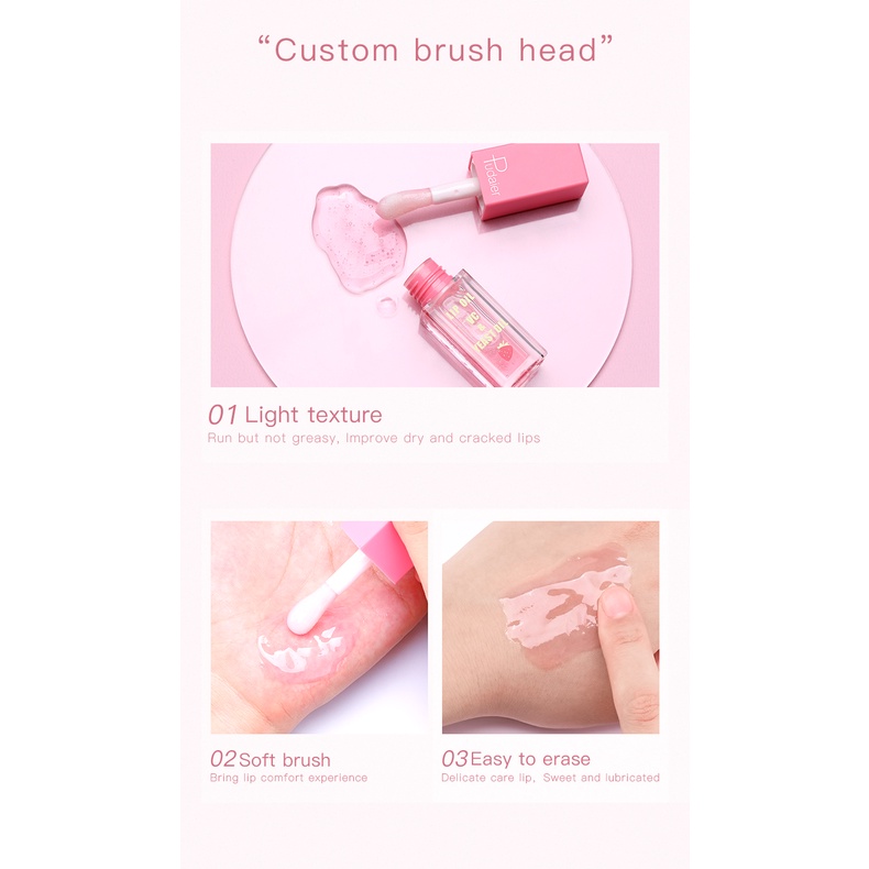 Son bóng Pudaier dưỡng ẩm làm đầy môi không dính với 4 loại tùy chọn