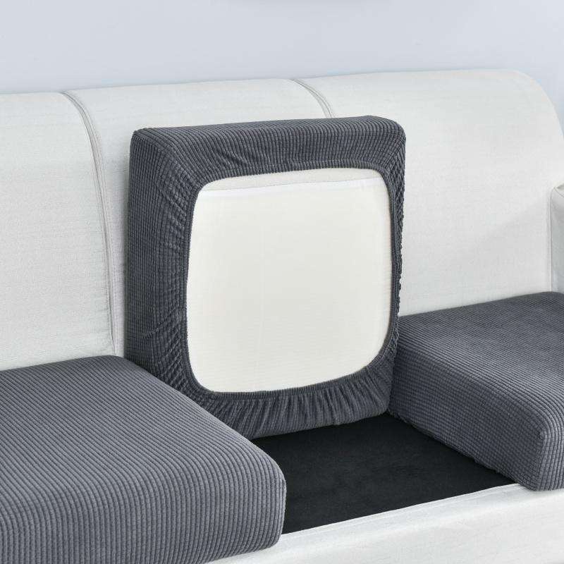 Bọc ghế sofa vỏ bọc đệm ghế sofa vuông vải nhung dày co giãn lót ghế trải sofa
