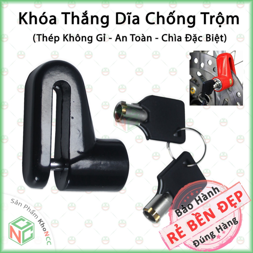 [KhoNCC] Khóa Đĩa Chống Trộm Cho Xe Máy, Xe Đạp - Cốt Thép Không Gỉ - Khóa Chống Cắt - NPD-KX-JinKu-3875 (MàuNgẫuNhiên)