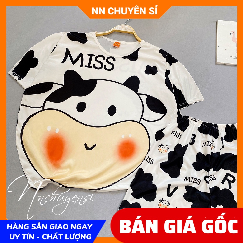 Bộ bò sữa cho bé trai bé gái &amp; người lớn đến 70 ký vải thun mềm mịn mát hình bò sữa unisex nam nữ DBRBD SIZE 6 ĐẾN XL