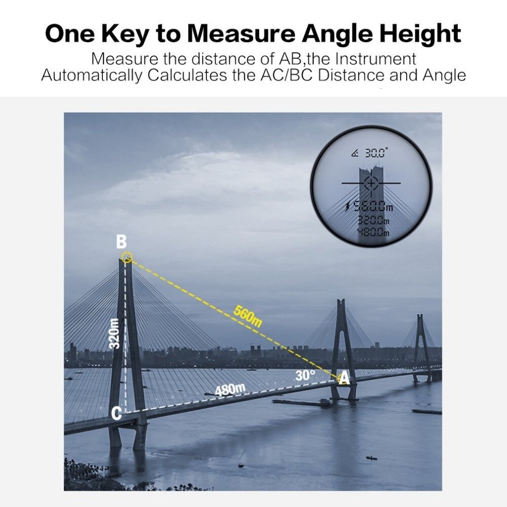 Ống Nhòm Đo Khoảng Cách, Tốc Độ Bằng Laser Từ Xa Chống Nước IP54 SNDWAY SW-1000A