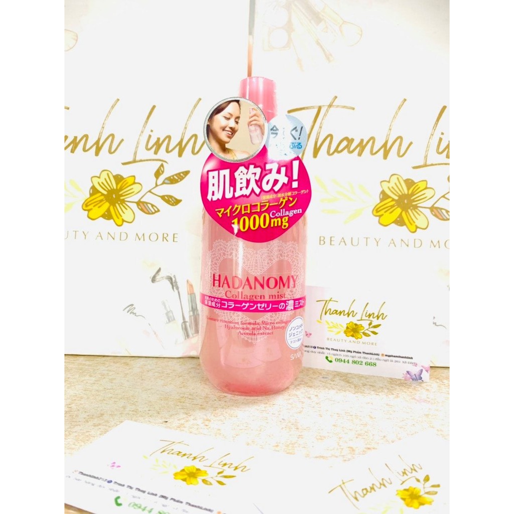 Xịt Khoáng Sana Hadanomy Collagen Mist 250ml giúp dưỡng ẩm làm da căng bóng nhanh chóng