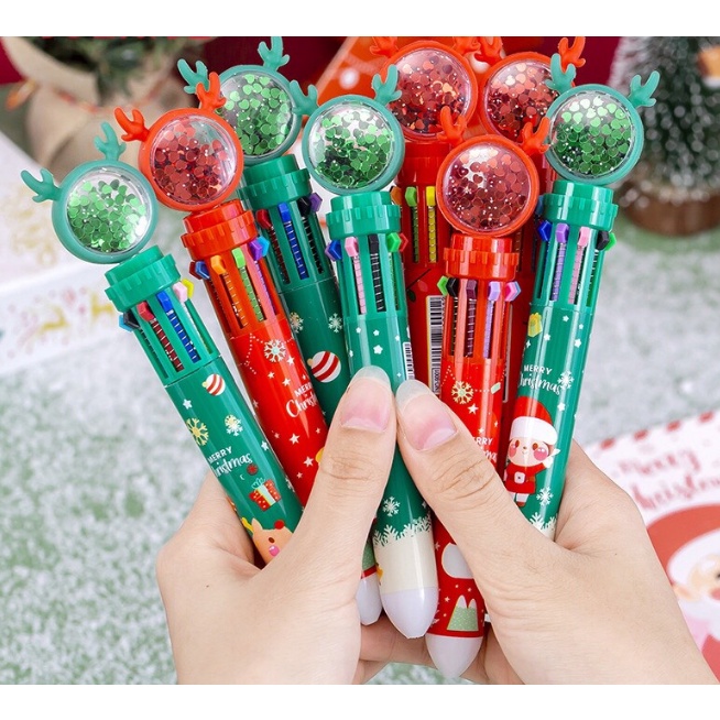 Bút Noel 10 Ngòi 10 Màu Dễ Thương