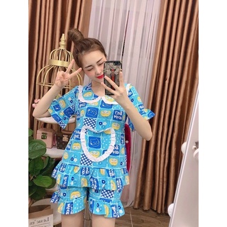 Bộ đồ bộ mặt ở nhà siêu cute