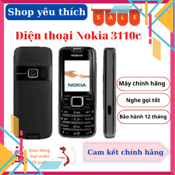 Điện thoại cổ nokia 3110C huyền thoại giá rèm phụ kiện-Bảo hành uy tín 1 năm