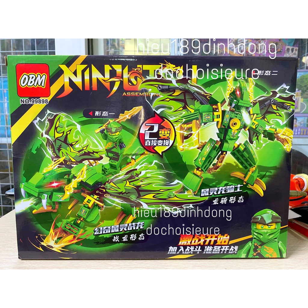 Lắp ráp xếp hình ninjago robot và rồng của ninja 99898