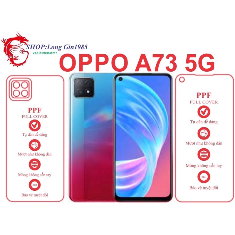 Oppo A73 5G miếng dán trong Ppf mặt sau và mặt trước chống va đập chống trầy xước