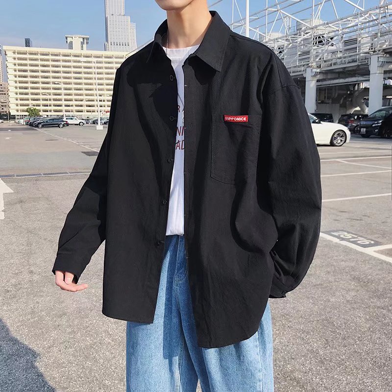 Áo Sơ Mi Tay Dài Phong Cách Retro Dành Cho Nam