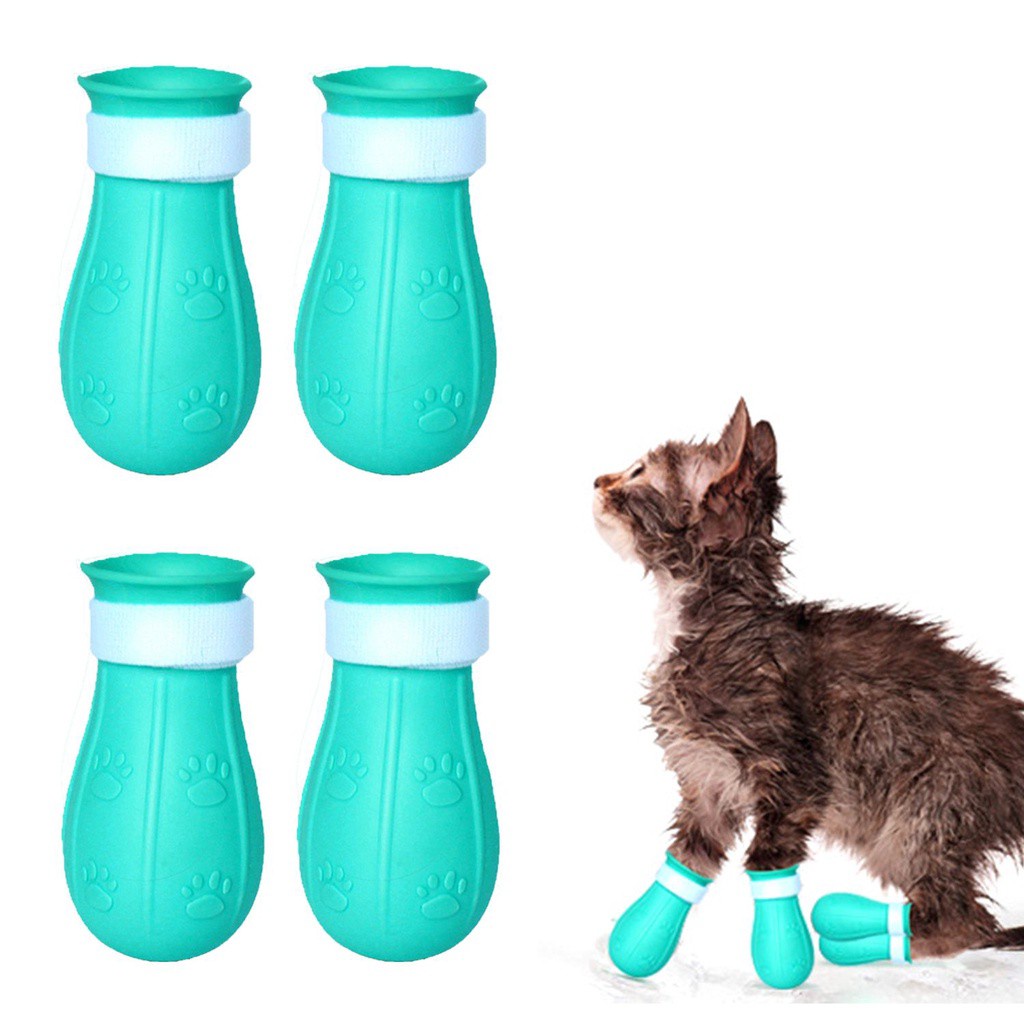 Set 4 vỏ bọc bảo vệ móng chân mèo nhiều màu tùy chỉnh tiện dụng