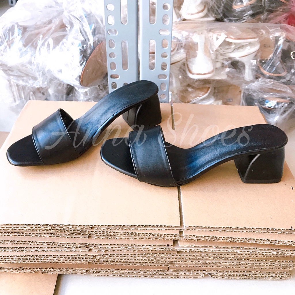 Dép nữ công sở  5cm bản ngang trơn  ANA