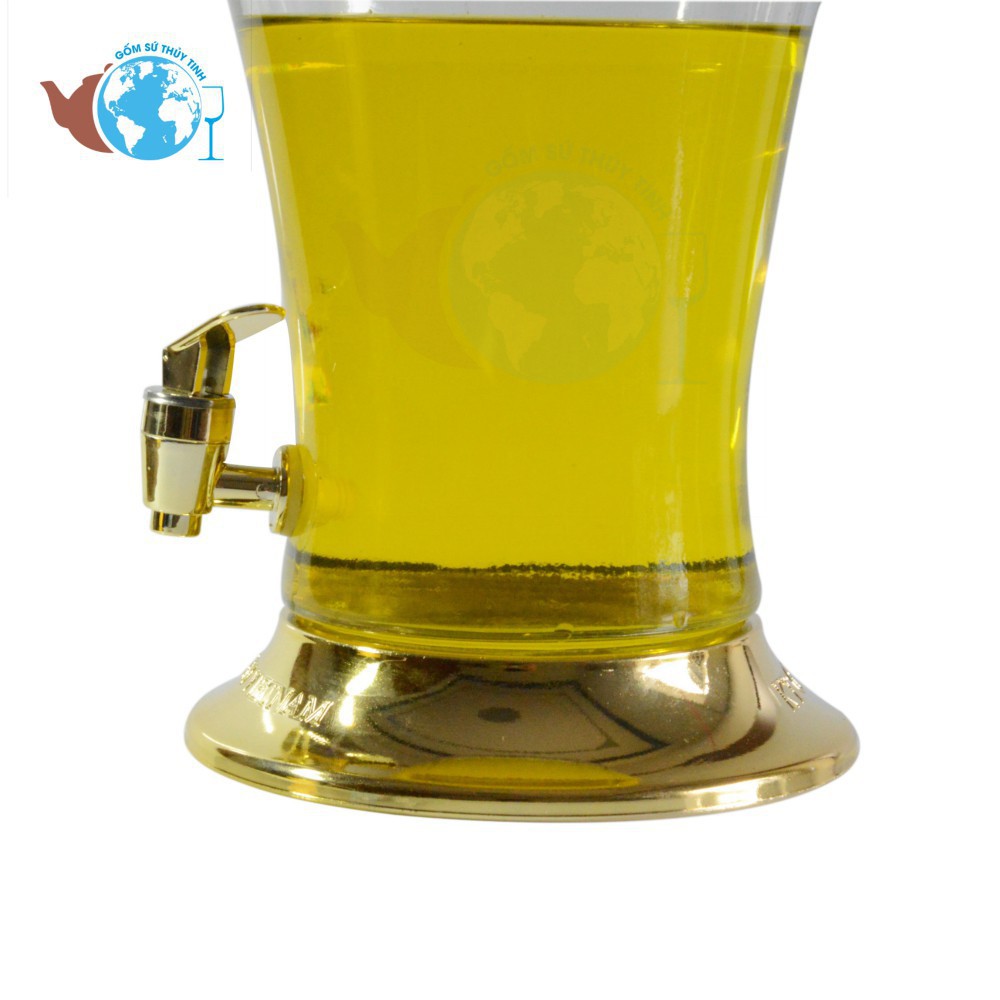 Bình ngâm rượu nhân sâm thủy tinh 3 Lít có van và không van
