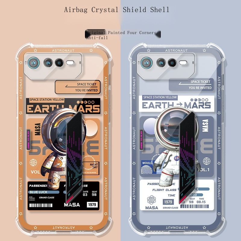 Ốp Điện Thoại Trong Suốt Hình Phi Hành Gia Mặt Trăng Cho ASUS ROG phone 6 rog6