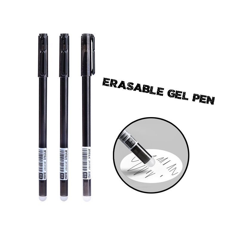 bút máy xóa được mực đen WINZIGE Bút gel xoá được 0.5mm có thể tẩy xóa kèm gôm cho học sinh đồ dùng học tập giá rẻ