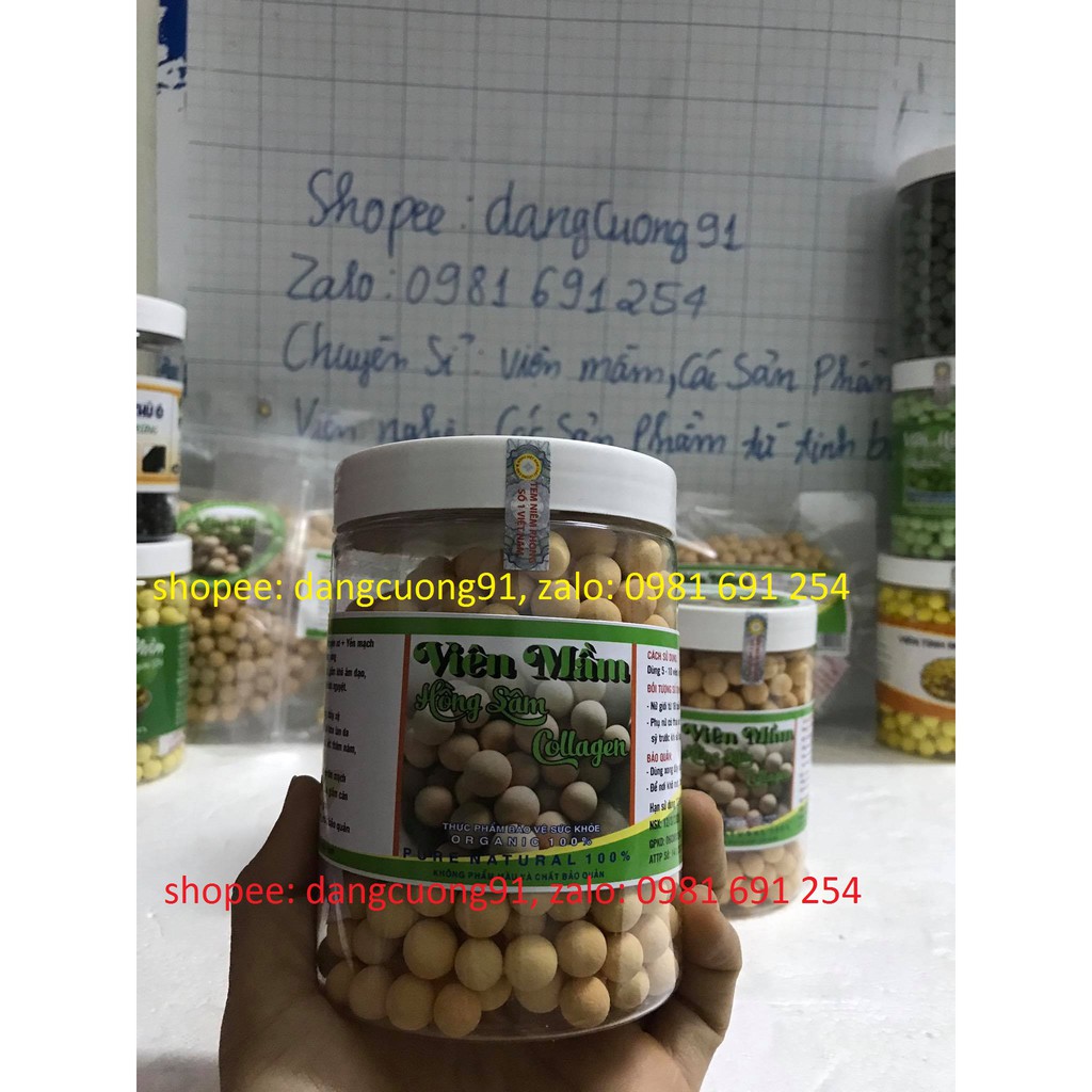 viên mầm hồng sâm collagen tăng vòng 1 ( túi 500g )