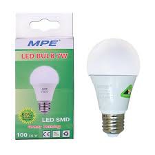 Bóng đèn led bulb 7w MPE màu trắng tiết kiệm điện