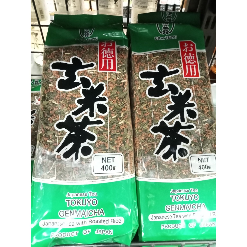 Trà xanh gạo lứt rang Tokuyo Genmaicha 400g nhật bản - Trà Bancha Ujinotsuyu Aoyanagi Green 200g