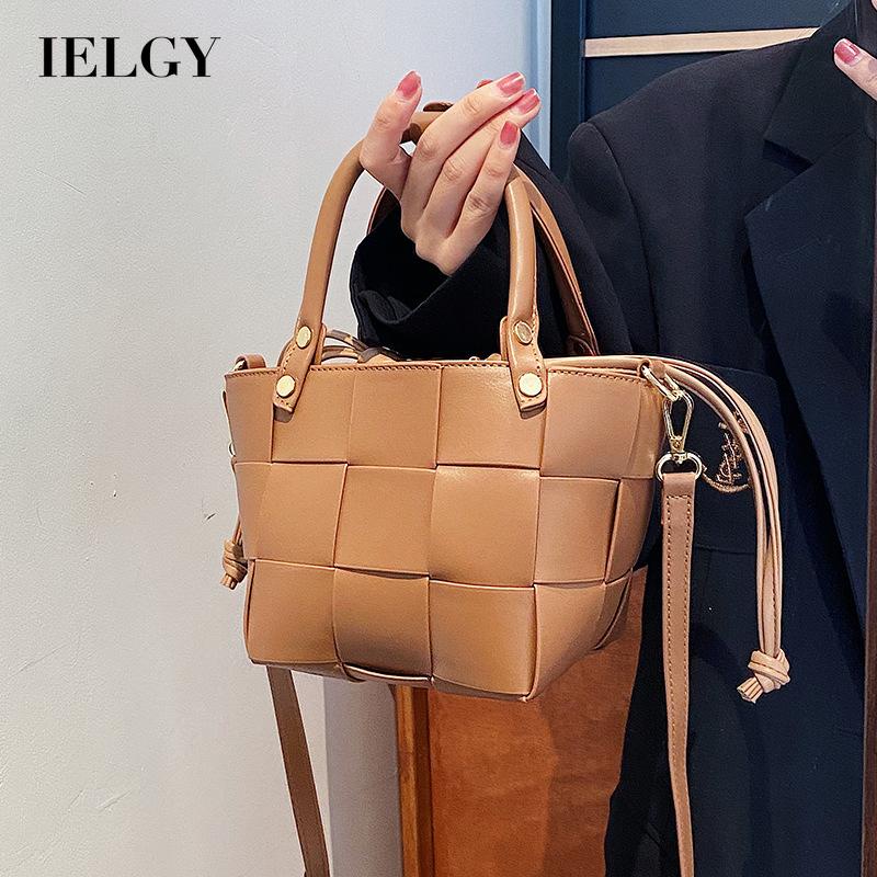 Túi Đeo Chéo Vải Dệt Màu Trơn Phong Cách retro Dành Cho Nữ