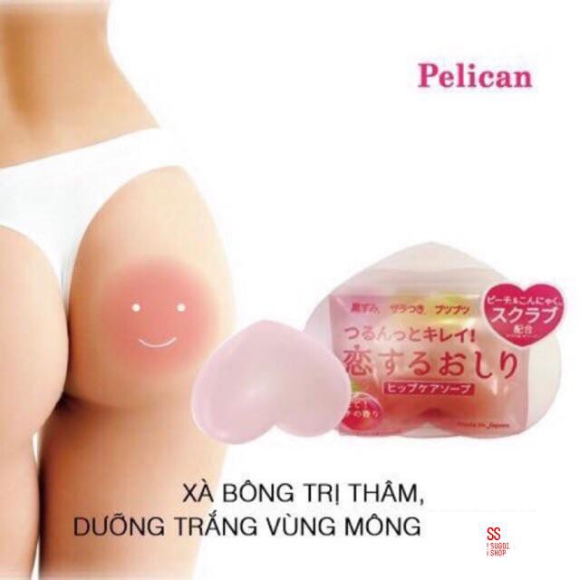 Xà phòng làm giảm thâm mông Trái đào Pelican soap