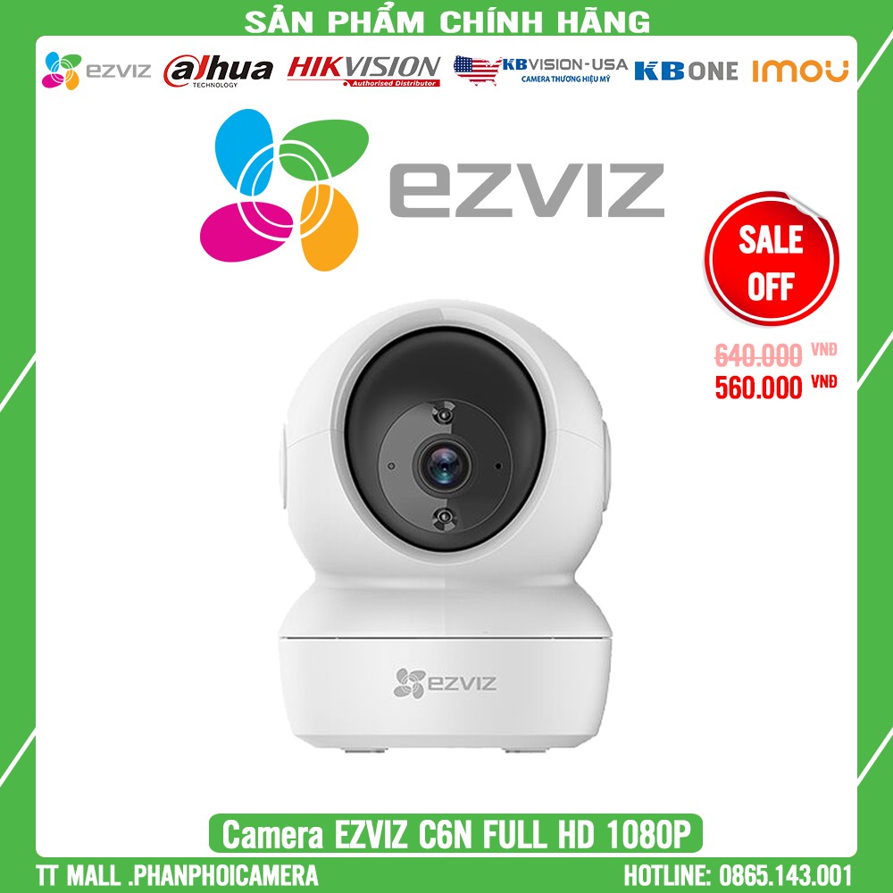 [Giá Hủy Diệt] Camera Wifi EZVIZ C6N (CS-C6N-A0-1C2WFR) 1080P Full HD - Bảo Hành 2 Năm