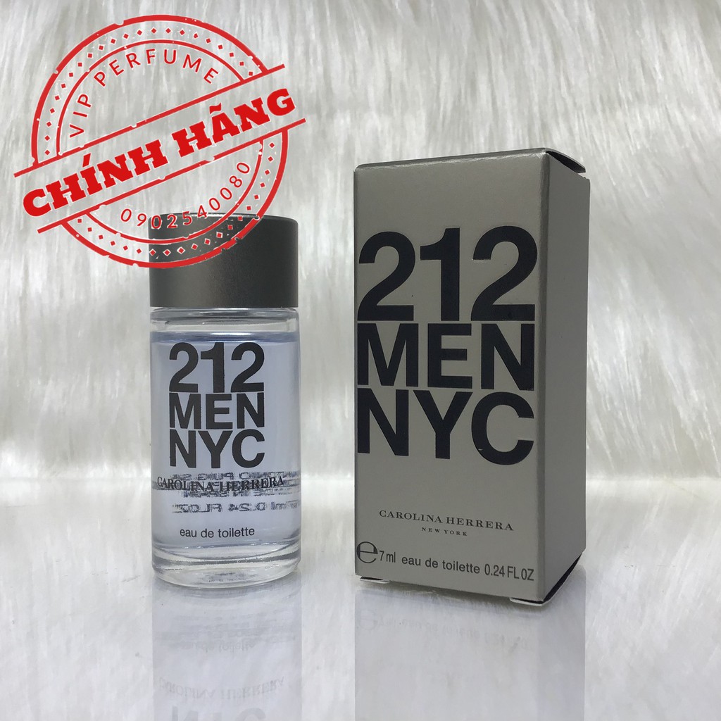 Nước hoa nam chính hãng Carolina Herrera 212 Men NYC EDT 7ml