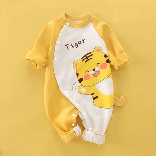 Body Yếm dài tay liền thân, bodysuit dài tay chất Thun mềm mịn cho bé trai bé gái mẫu quần áo trẻ em cho bé 0-12M