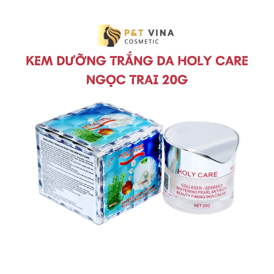 [Chính Hãng] Kem Dưỡng Trắng Da Tinh Chất Ngọc Trai Collagen Rong Biển Holy Care 20G