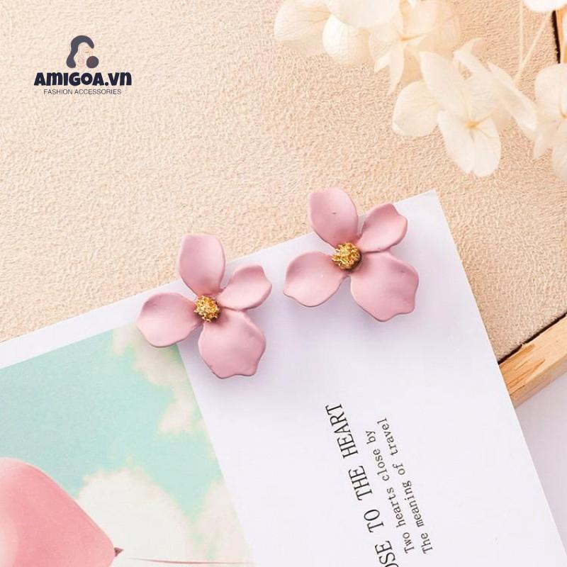 Bông Tai Dáng Dài Hình Bông Hoa Thời Trang Dành Cho Nữ