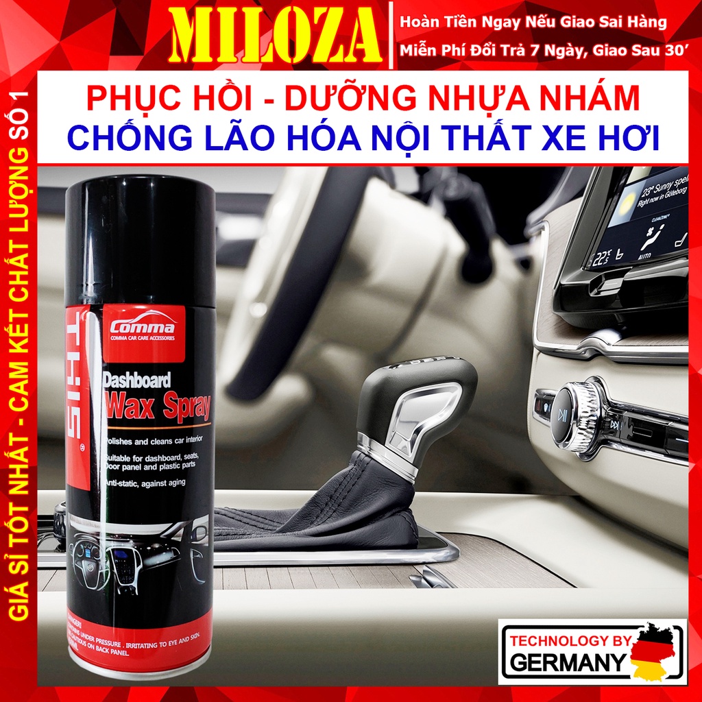 [MILOZA] Phục Hồi Nhựa Nhám - Dưỡng Nhựa Nhám - Xịt Bóng Xe - Ghế Da, Taplo, Nội Thất Ô tô Xe Máy - THIS DB Spray